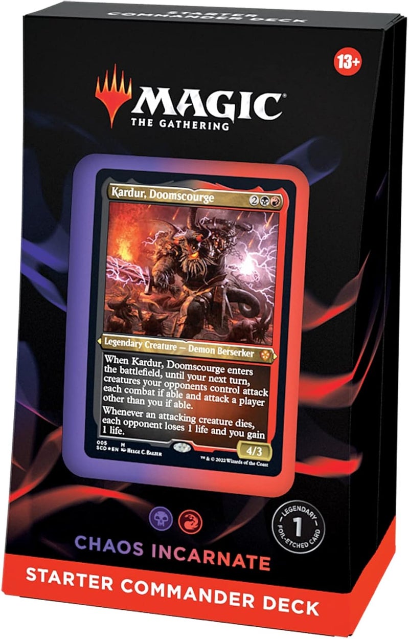 Magic the Gathering Starter Commander Deck - Chaos Incarnate (Black-Red) | Ready-to-Play Deck for Beginners and Fans | Ages 13+ | Collectible Card Games - Image 4
